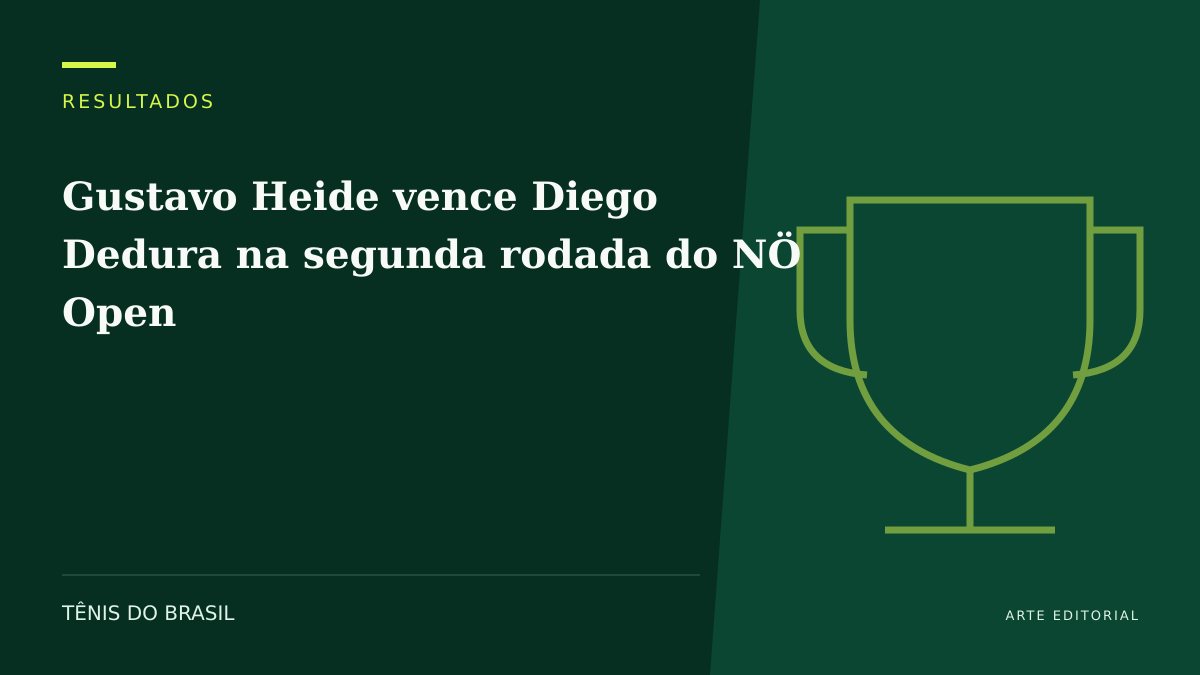 ARTE EDITORIAL — Gustavo Heide vence Diego Dedura na segunda rodada do NÖ Open