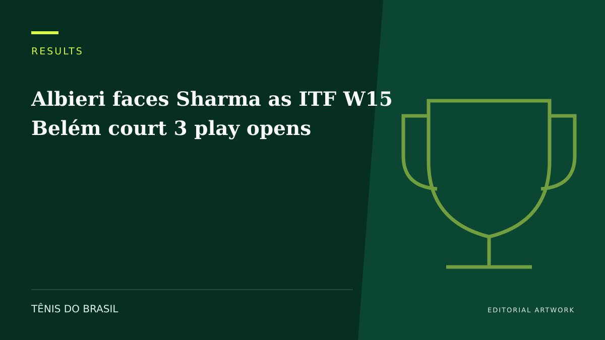 EDITORIAL ARTWORK — Albieri faces Sharma as ITF W15 Belém court 3 play opens