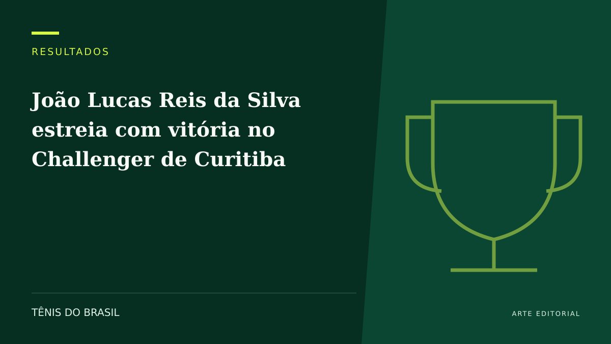 ARTE EDITORIAL — João Lucas Reis da Silva estreia com vitória no Challenger de Curitiba