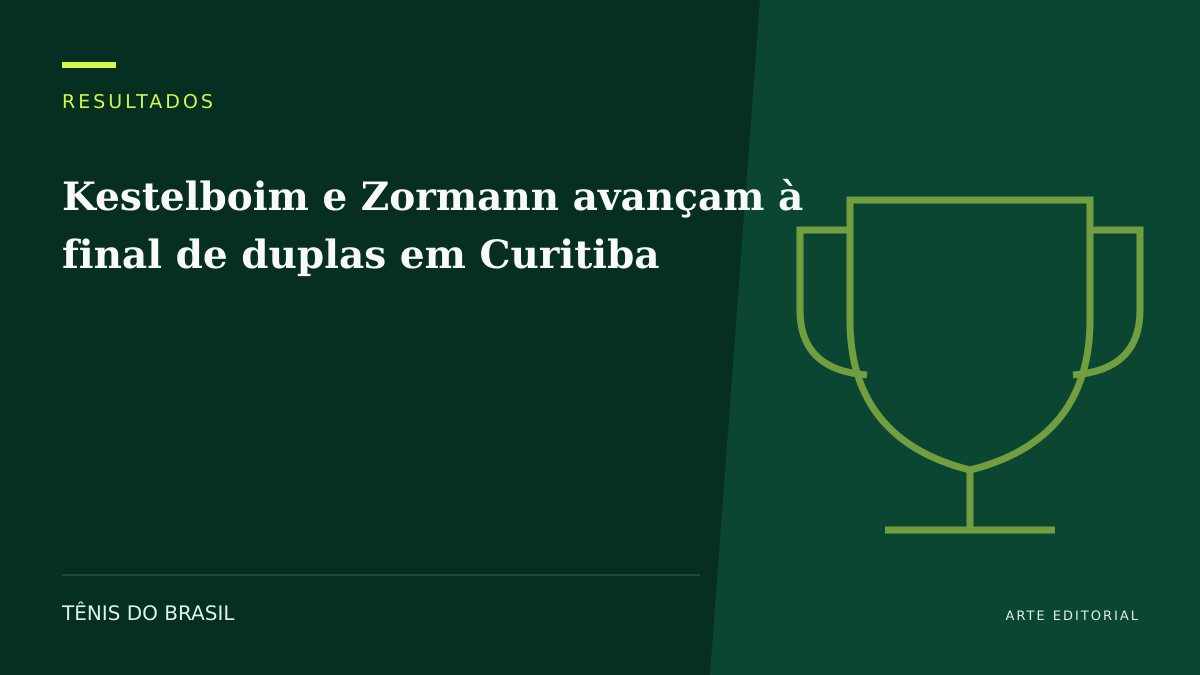 ARTE EDITORIAL — Kestelboim e Zormann avançam à final de duplas em Curitiba