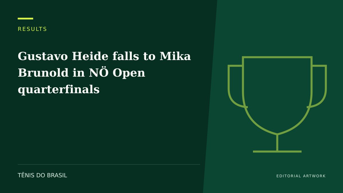 EDITORIAL ARTWORK — Gustavo Heide falls to Mika Brunold in NÖ Open quarterfinals