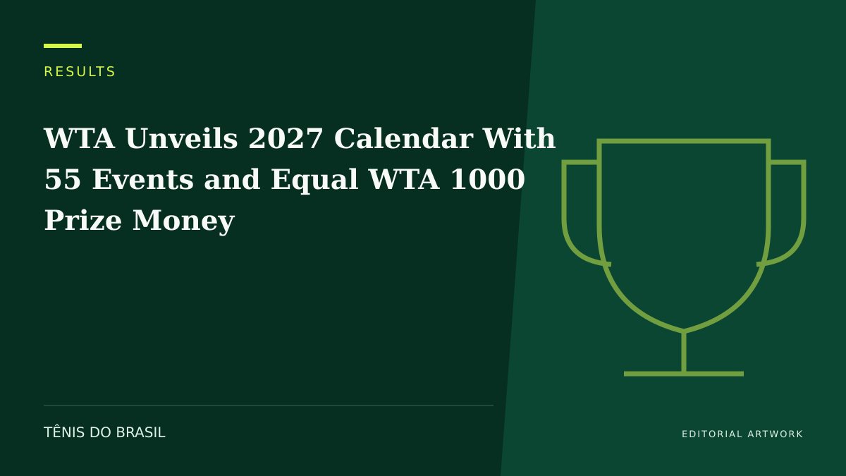 EDITORIAL ARTWORK — WTA Unveils 2027 Calendar With 55 Events and Equal WTA 1000 Prize Money