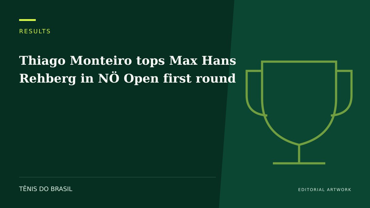 EDITORIAL ARTWORK — Thiago Monteiro tops Max Hans Rehberg in NÖ Open first round